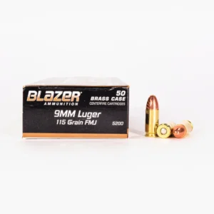 Buy 115gr FMJ 9mm Ammo by Blazer Brass Online In Canada